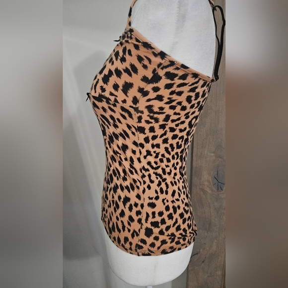 BETSEY JOHNSON Vintage Leopard Print Bow Detail Cami. Size Small - Picture 3 of 8